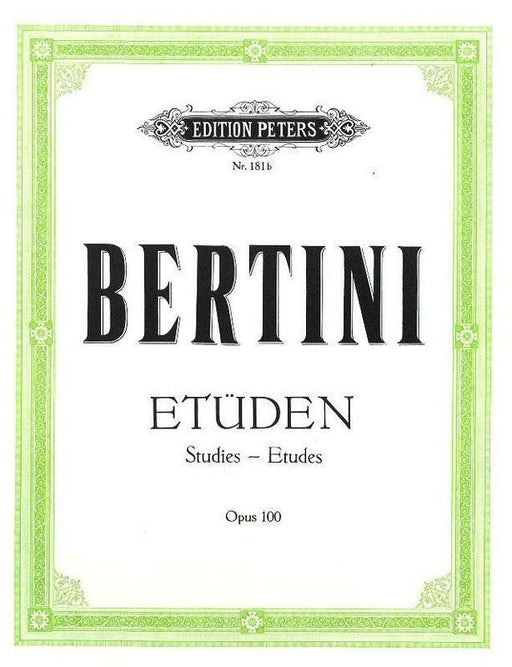 Bertini - 25 Easy Studies Without Octaves Op.100, Piano