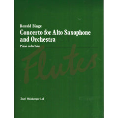 Binge - Concerto for Alto Saxophone and Orchestra-Woodwind-Josef Weinberger-Engadine Music