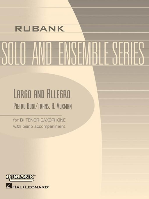 Boni - Largo and Allegro, Tenor Saxophone-Woodwind-Rubank Publications-Engadine Music
