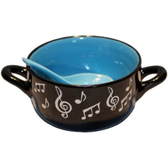 Bowl with Spoon Music Note Design - Various