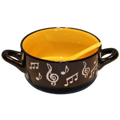 Bowl with Spoon Music Note Design - Various