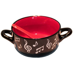 Bowl with Spoon Music Note Design - Various