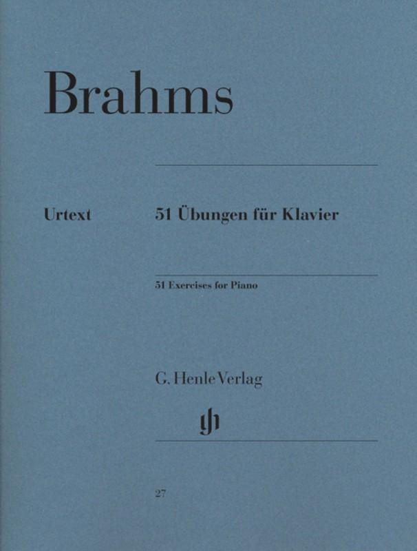 Brahms - 51 Exercises for Piano-Piano & Keyboard-G. Henle Verlag-Engadine Music