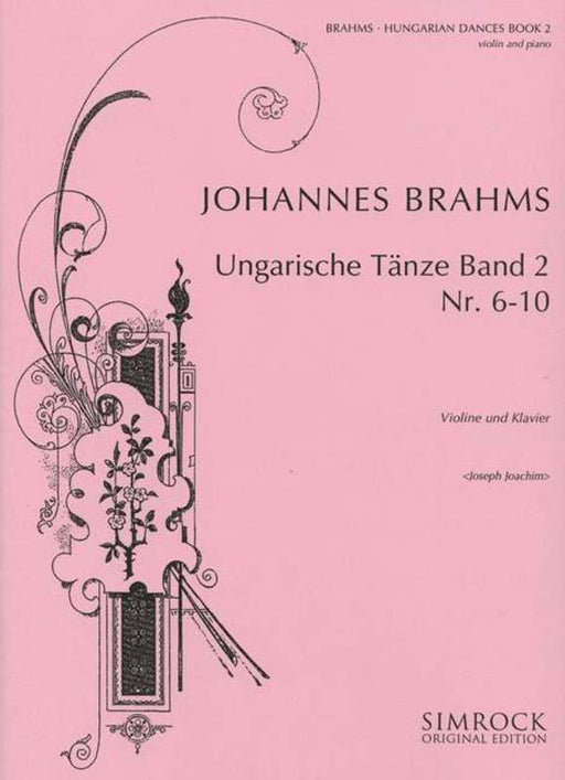 Brahms - Hungarian Dances Vol 2, Violin & Piano-Strings-Simrock-Engadine Music