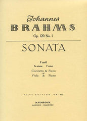 Brahms Sonata No. 1 In F Minor Op. 120/1 Clarinet/Piano-Woodwind-Boosey & Hawkes-Engadine Music