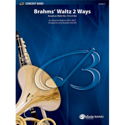 Brahms Waltz 2 Ways, Brahms Arr. Jerry Brubaker Concert Band Chart Grade 3-Concert Band Chart-Alfred-Engadine Music