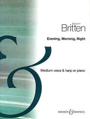 Britten - Evening Morning Night, Medium Voice-Vocal-Boosey & Hawkes-Engadine Music