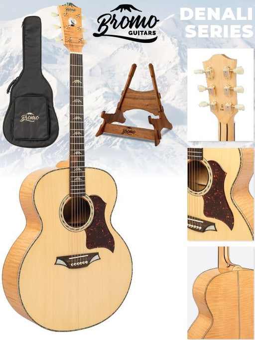 Bromo BAN7E Denali Series Jumbo Electric Acoustic Guitar + Gig Bag