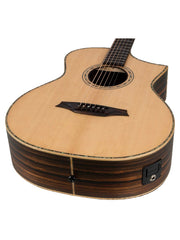 Bromo BAR5CE Rocky Mountain Series All Solid Concert Electric Acoustic Guitar + Gig Bag