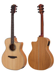 Bromo BAT2CE Tahoma Series Grand Auditorium Electric / Acoustic Guitar, Spruce
