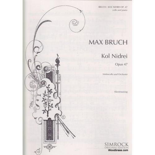 Bruch - Kol Nidrei, Op. 47, Cello & Piano-Strings-Simrock-Engadine Music
