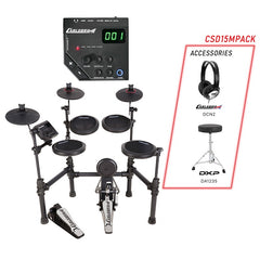 Carlsbro CSD15M 5 Piece Electronic Drum Kit with Mesh Heads - Various