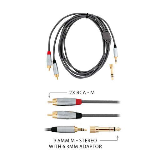 Carson RCA Audio Cable 6" Braided
