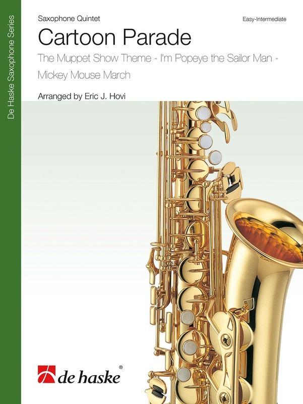 Cartoon Parade, Arr. Eric J. Hovi Saxophone Quintet-Woodwind-De Haske Publications-Engadine Music