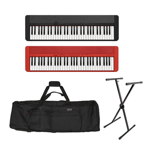 Casio CTS1  RED 61-Note Casiotone Keyboard + FREE Stand & Bag