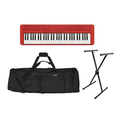 Casio CTS1  RED 61-Note Casiotone Keyboard + FREE Stand & Bag