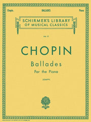 Chopin - Ballades, Piano-Piano & Keyboard-G. Schirmer Inc.-Engadine Music