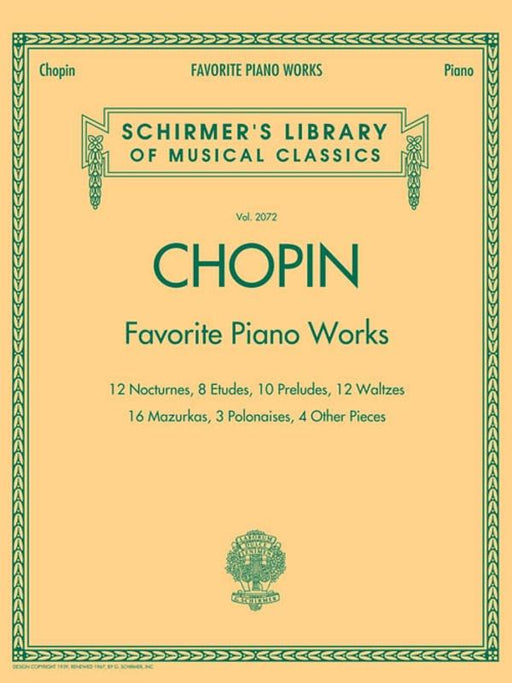 Chopin - Favorite Piano Works-Piano & Keyboard-G. Schirmer Inc.-Engadine Music