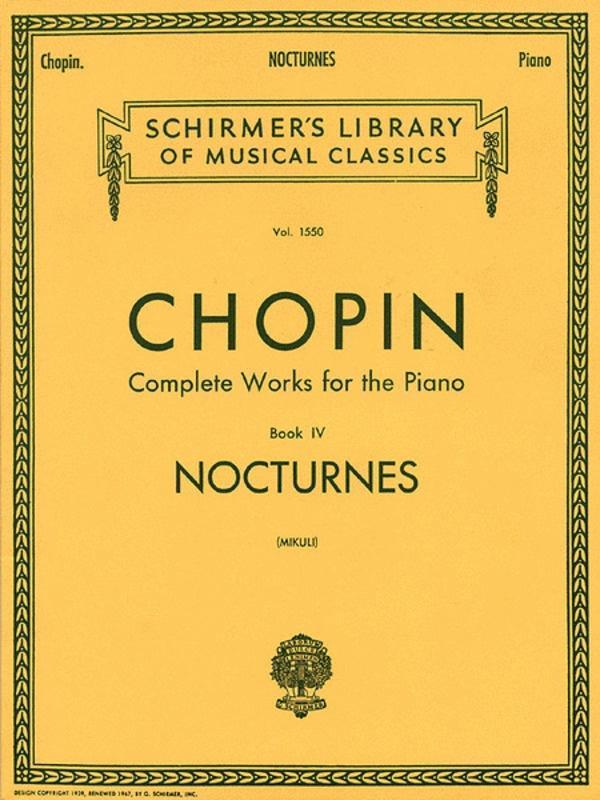 Chopin - Nocturnes, Piano-Piano & Keybpard-G. Schirmer Inc.-Engadine Music