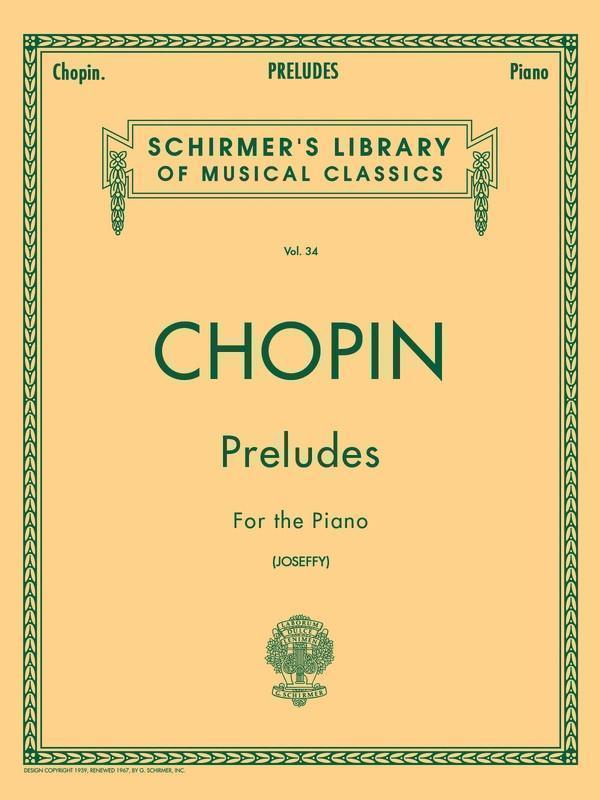 Chopin - Preludes, Piano-Piano & Keyboard-G. Schirmer Inc.-Engadine Music