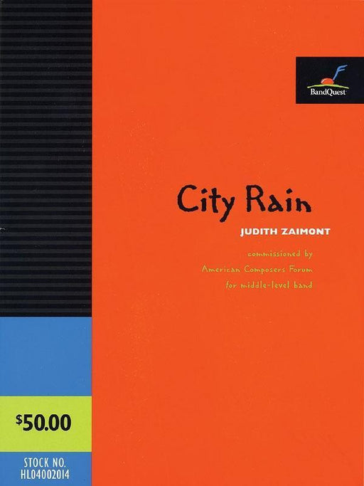 City Rain, Judith Zaimont Concert Band Grade 4.5-Concert Band-American Composers Forum-Engadine Music