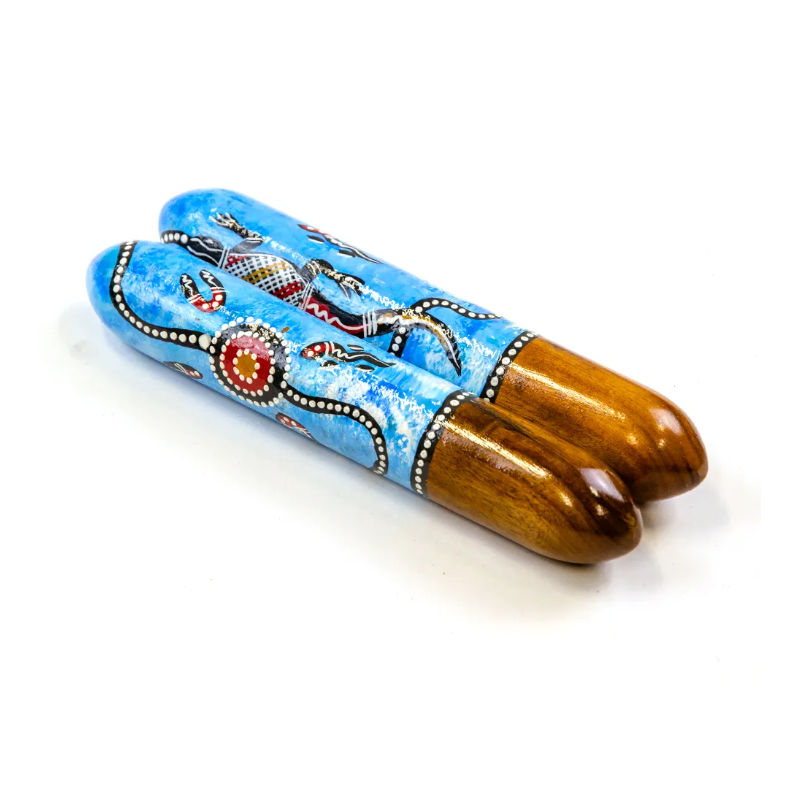 Clap Sticks Rounded Traditional Artwork