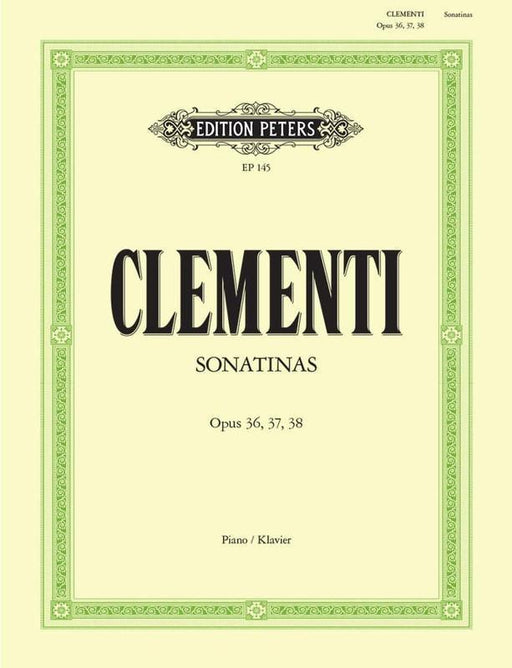 Clementi - Sonatinas Op. 36 Nos. 1-6; Op. 37 Nos.1–-3; Op. 38 Nos. 1-3, Piano