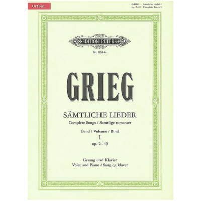 Complete Songs Volume 1, Edvard Grieg-Vocal-Edition Peters-Engadine Music