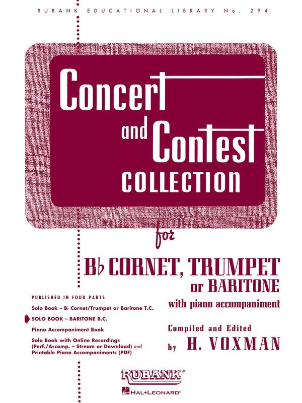 Concert and Contest Collection, Baritone B.C.-Brass-Rubank Publications-Engadine Music