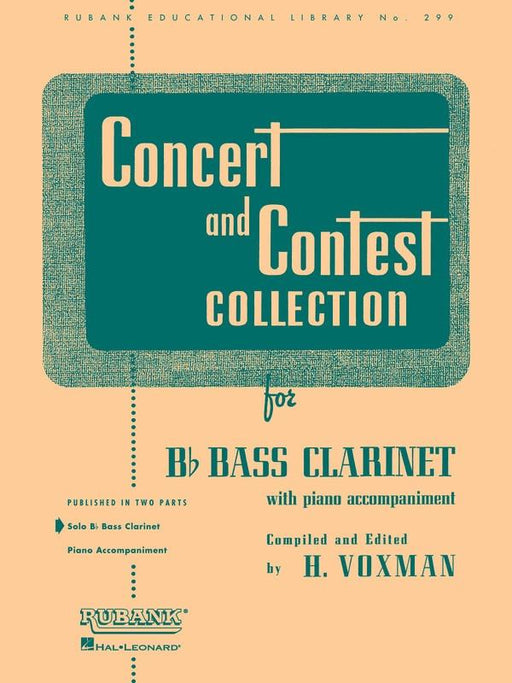 Concert and Contest Collection - Bass Clarinet, Piano Accompaniment-Woodwind-Rubank Publications-Engadine Music