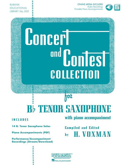 Concert and Contest Collection for Bb Tenor Sax, Book & CD-Woodwind-Rubank Publications-Engadine Music