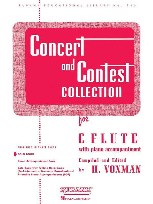 Concert and Contest Collection for Flute - Solo Part-Woodwind-Rubank Publications-Engadine Music