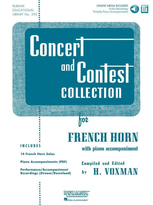 Concert and Contest Collection for French Horn, Book & Online Media-Brass-Rubank Publications-Engadine Music