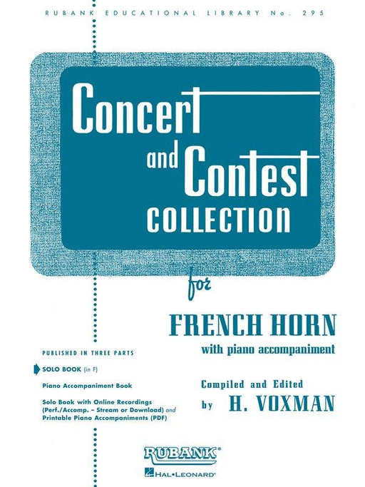 Concert and Contest Collection for French Horn, Piano Accompaniment-Brass-Rubank Publications-Engadine Music