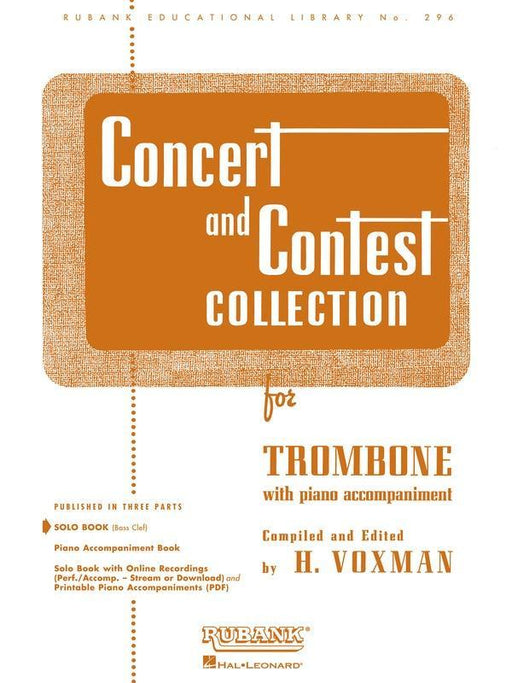 Concert and Contest Collection for Trombone Piano Accompaniment-Brass-Rubank Publications-Engadine Music