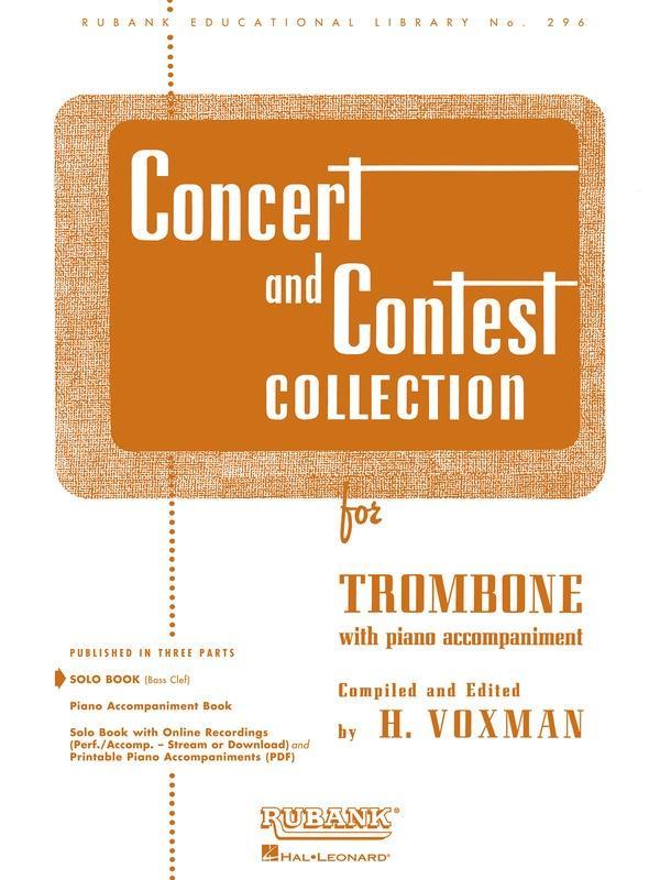 Concert and Contest Collection for Trombone Piano Accompaniment-Brass-Rubank Publications-Engadine Music