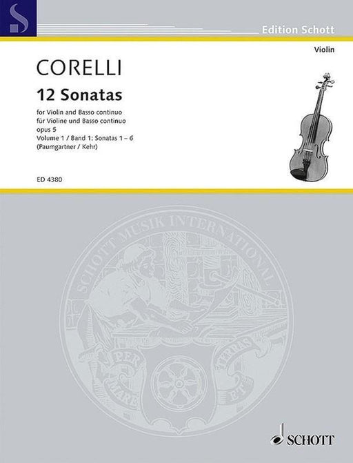 Corelli - 12 Sonatas Op. 5 Book 1 Nos. 1-6, Violin & Piano-Strings-Schott Music-Engadine Music