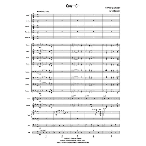 Cory “C”, Tim Rowland Stage Band Grade 2.5