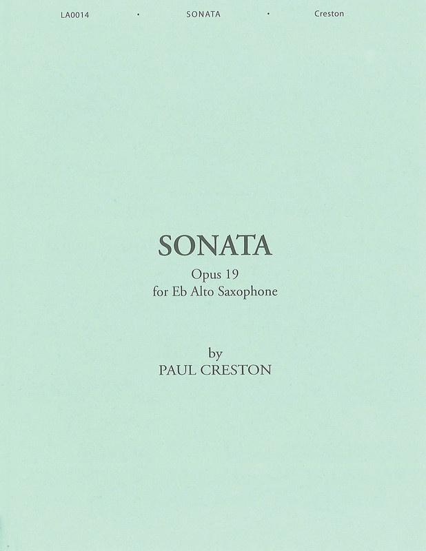 Creston - Sonata Op. 19, Alto Saxophone-Woodwind-Shawnee Press-Engadine Music