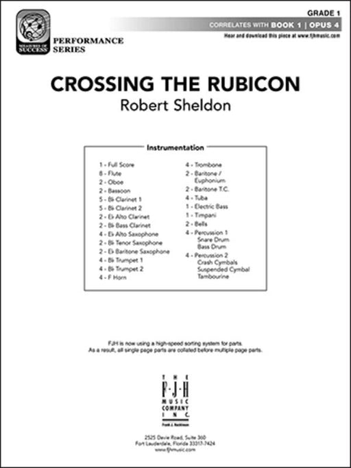 Crossing the Rubicon, Robert Sheldon Concert Band Grade 1