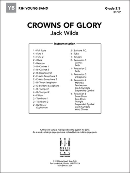 Crowns of Glory, Jack Wilds Concert Band Grade 2.5