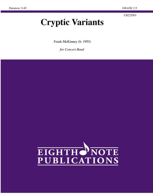 Cryptic Variants - Concert Band Grade  2.5