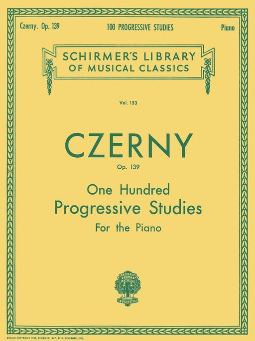 Czerny - 100 Progressive Studies without Octaves, Op. 139, Piano