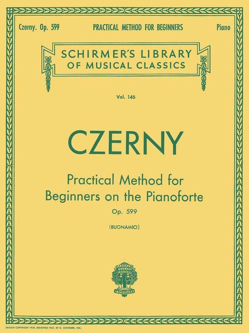 Czerny - Practical Method for Beginners Op. 599, Piano-Piano & Keyboard-G. Schirmer Inc.-Engadine Music