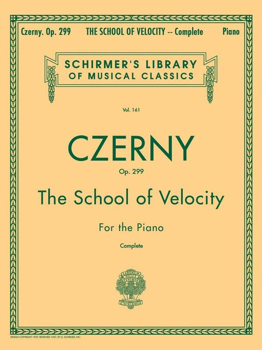 Czerny - The School of Velocity Op. 299 (Complete), Piano-Piano & Keyboard-G. Schirmer, Inc.-Engadine Music