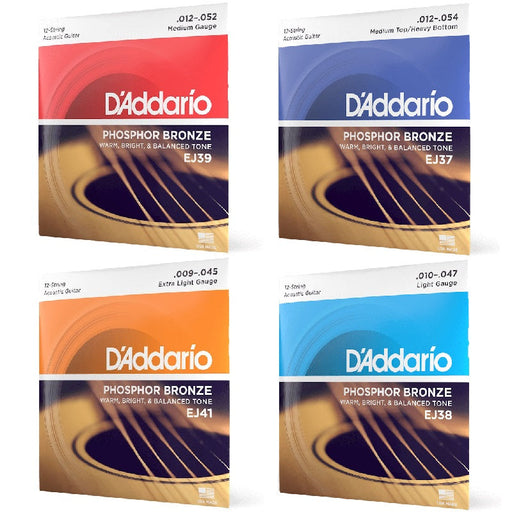 D'Addario 12 String Acoustic Guitar String Set - Various Gauges