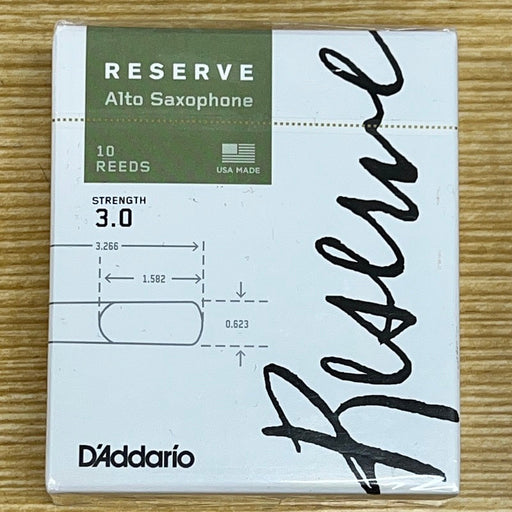 D'Addario Reserve Alto Sax Reed Size 3, 10 Box