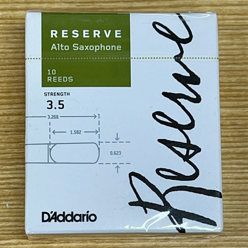 D'Addario Reserve Alto Sax Reed Size 3.5, 10 Box