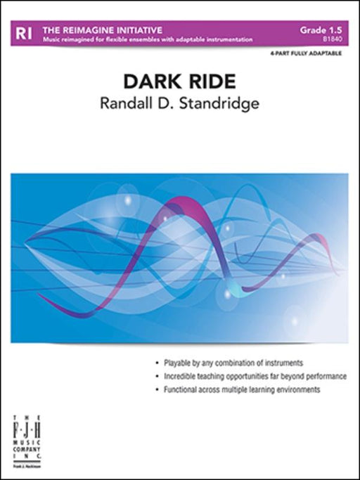 Dark Ride, Randall D. Standridge 4-Part Adaptable Concert Band Grade 1.5