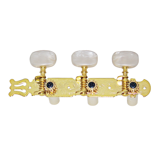 Dr Parts Classical Gold Plated Machine Heads Gold Posts (3-a-side)